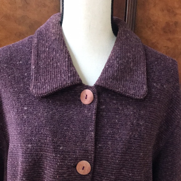 Vintage The Territory Ahead Purple Button Down Cardigan - Picture 3 of 7